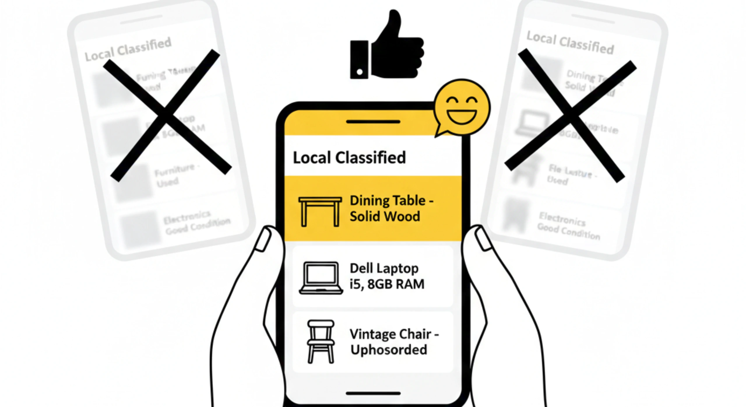 Clear photos helping buyers discover and trust local classified listings across categories