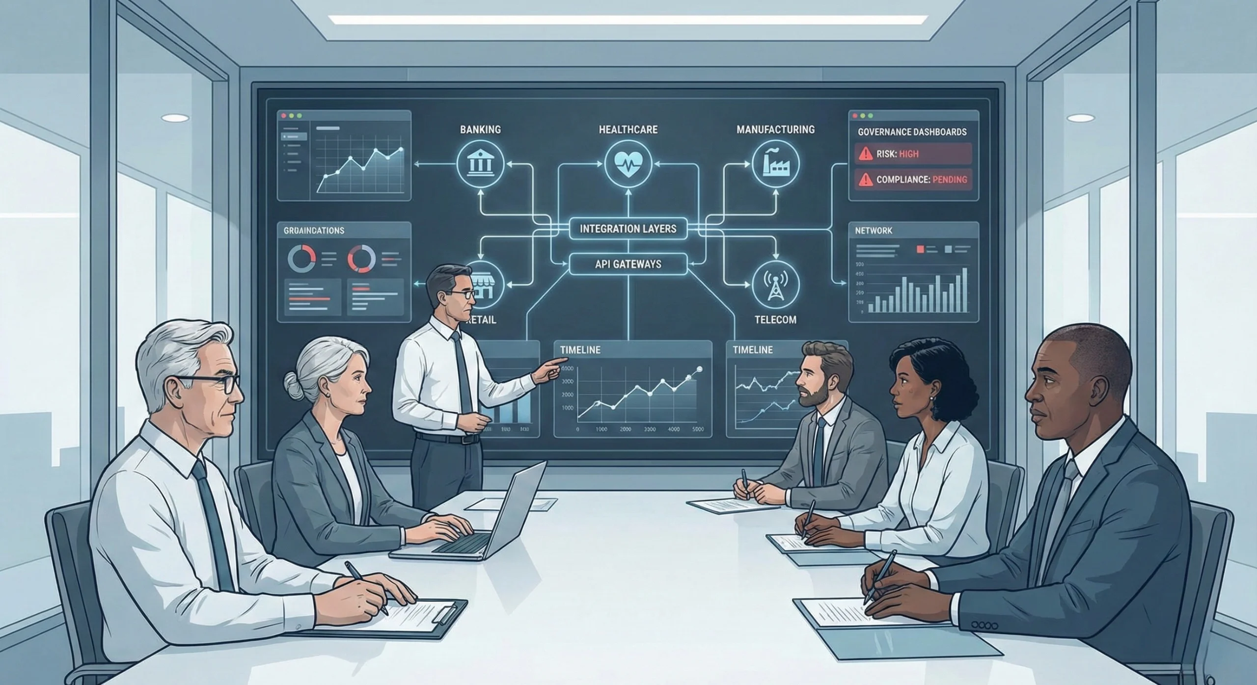 Enterprise leaders managing complex IT challenges like legacy systems, governance, compliance, and large-scale digital transformation