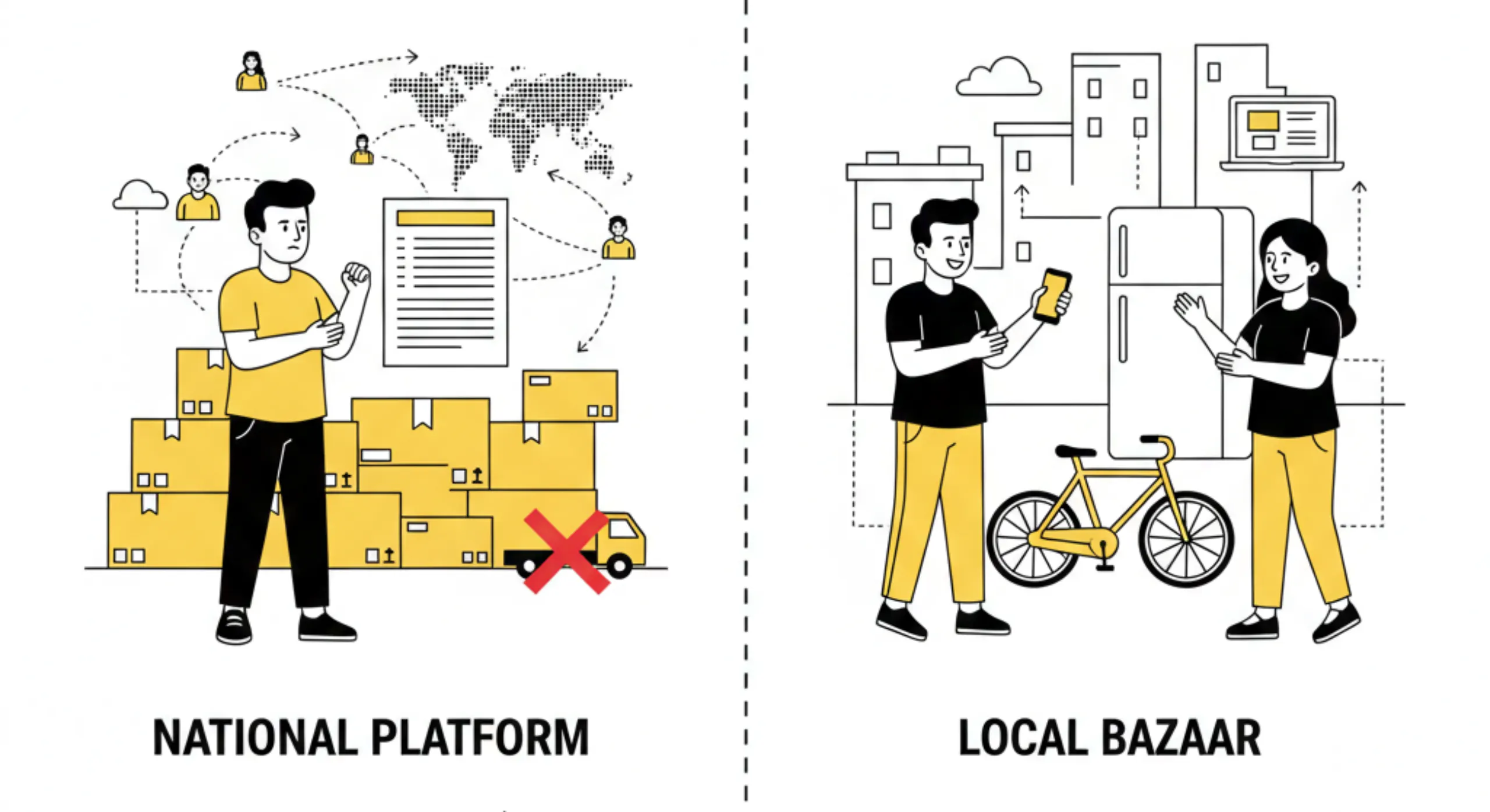 Local buying and selling in India with Sympl saves time and money for sellers and buyers