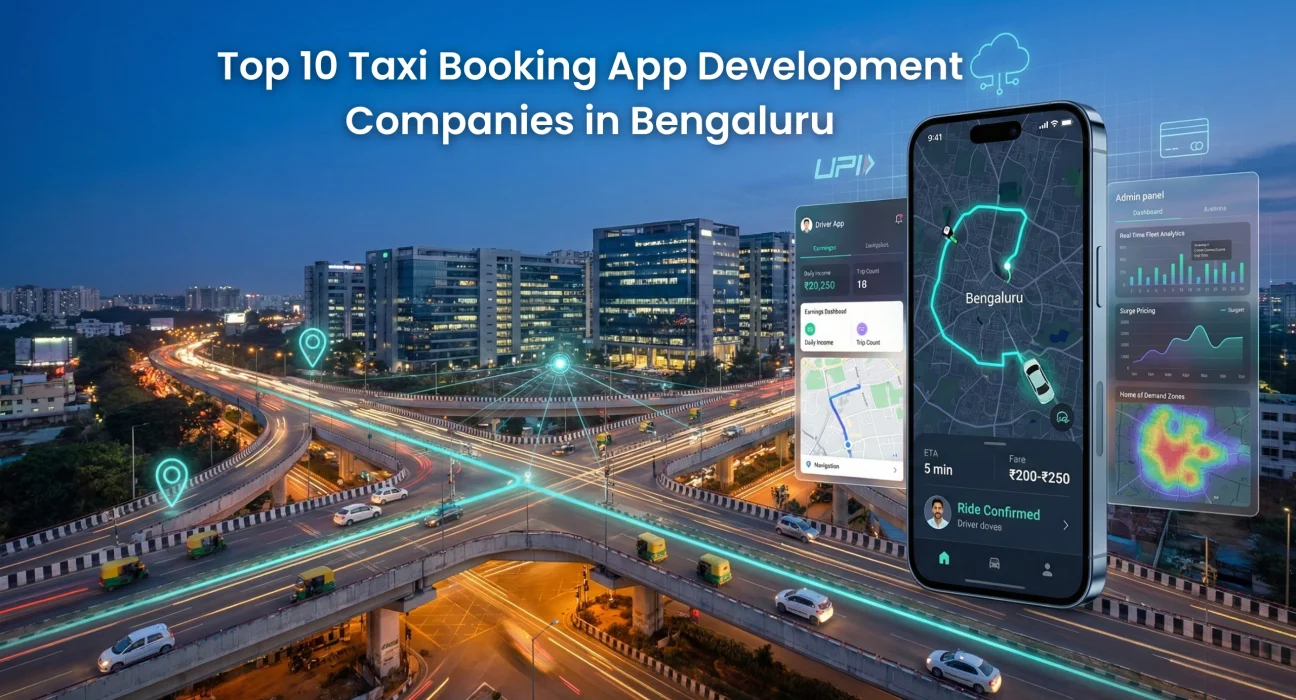 Top taxi booking app development companies in Bengaluru building ride-hailing and fleet management mobile apps