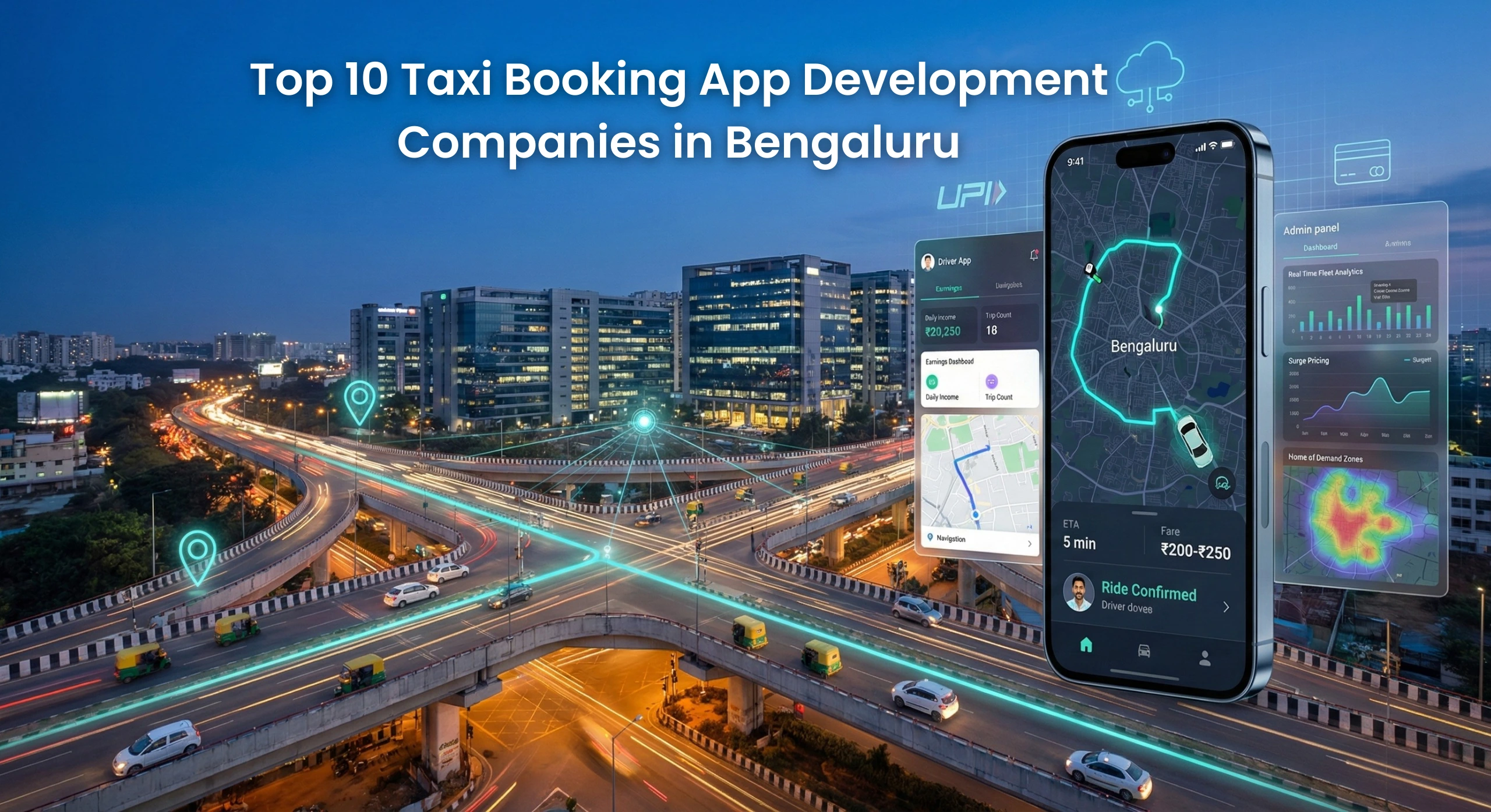 Top taxi booking app development companies in Bengaluru building ride-hailing and fleet management mobile apps