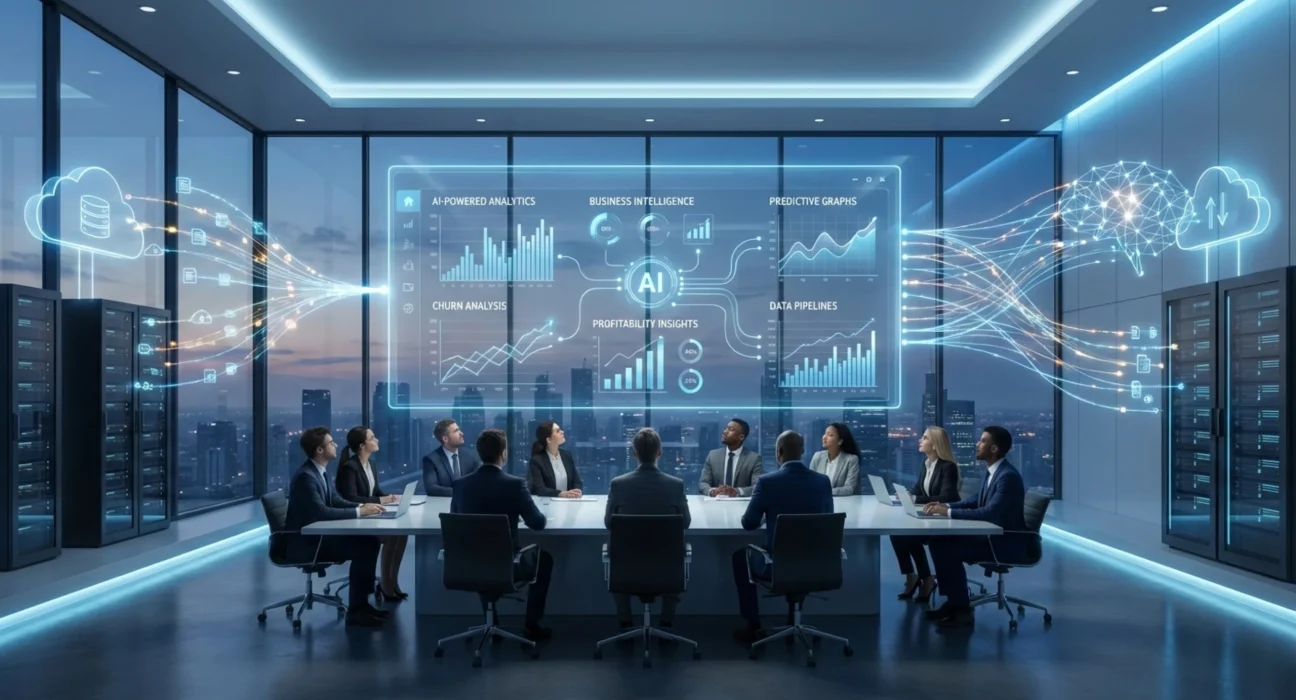 AI-powered analytics for business intelligence helping enterprises turn complex data into actionable insights