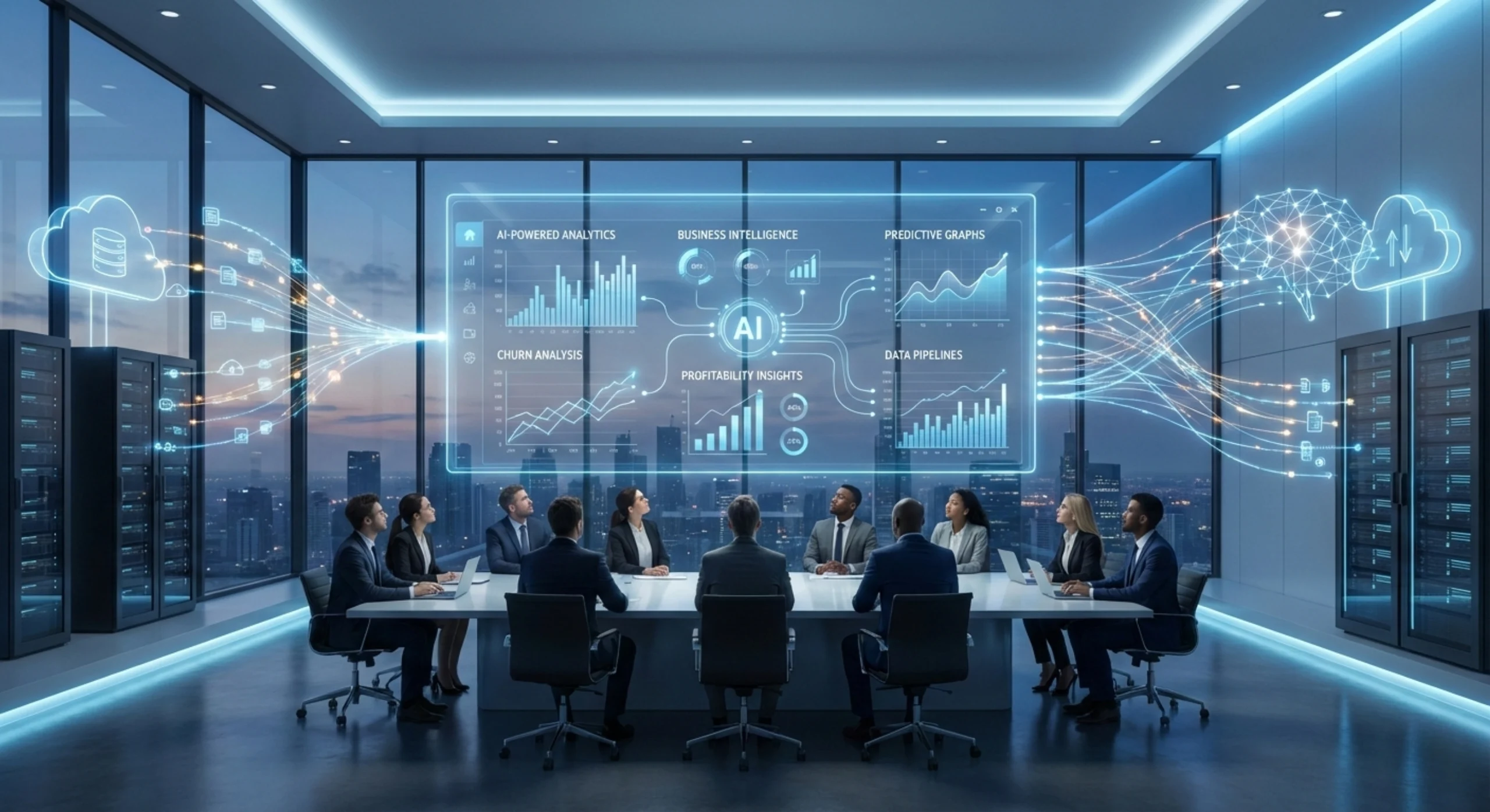 AI-powered analytics for business intelligence helping enterprises turn complex data into actionable insights