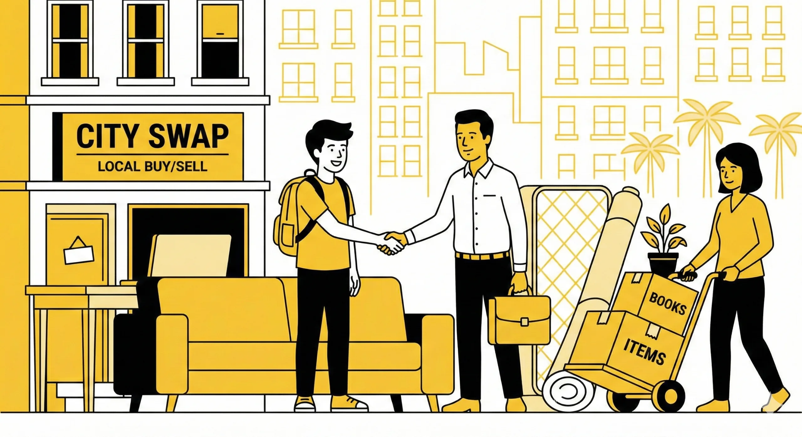 Furniture resale during rental shifts in Hyderabad – sofa and table being picked up by local buyer