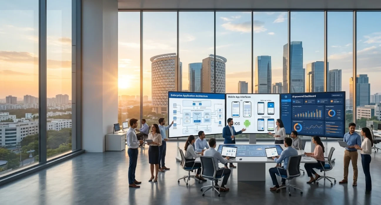 Top 10 Application Development Companies in Hyderabad featuring mid-sized IT firms in HITEC City and Gachibowli