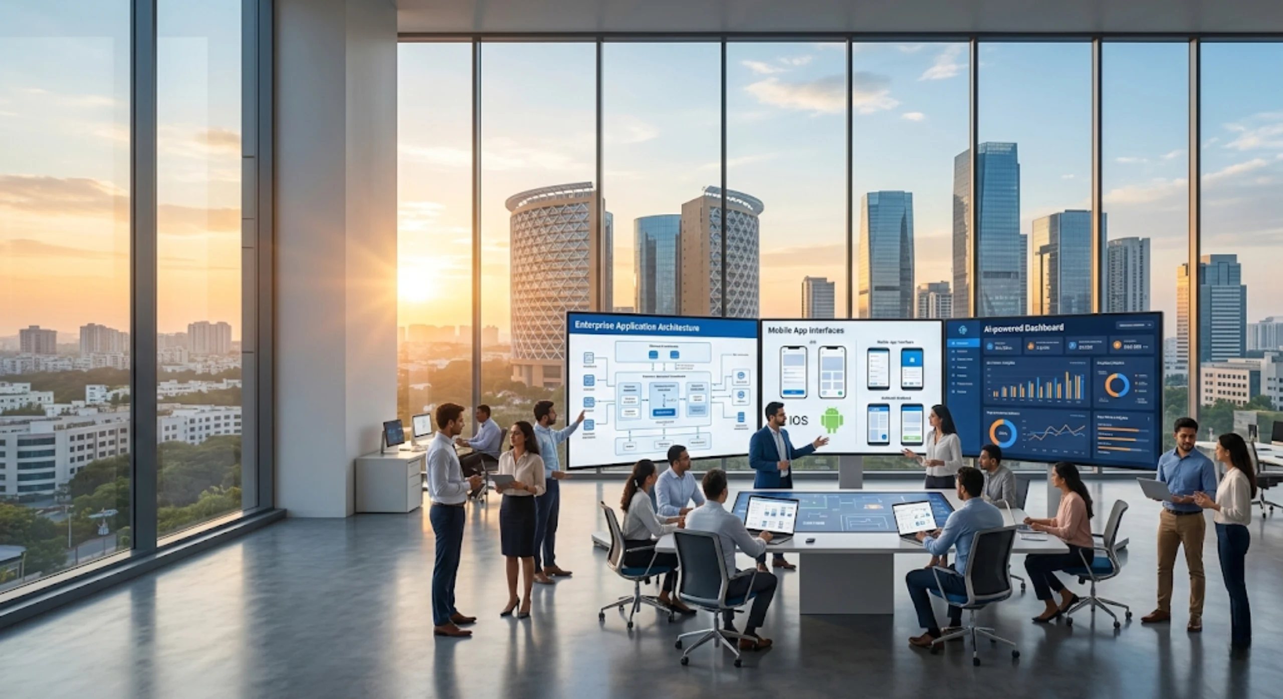 Top 10 Application Development Companies in Hyderabad featuring mid-sized IT firms in HITEC City and Gachibowli