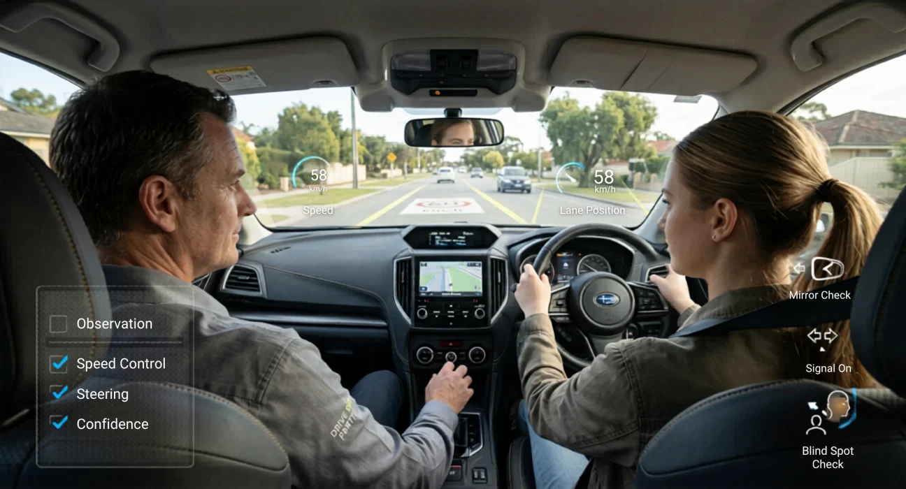 Top 10 common driving mistakes learner drivers make during driving lessons Perth with instructor guidance