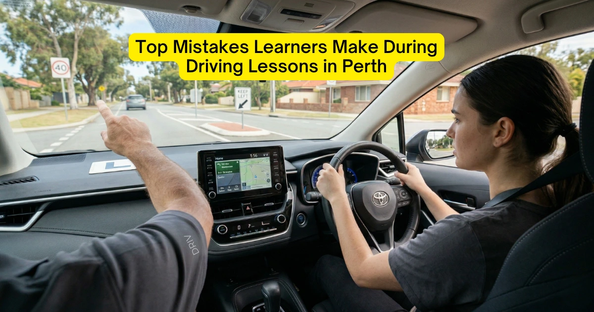 Top mistakes learners make during driving lessons in Perth with instructor guidance